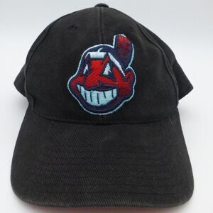 Vintage Black on Black Logo Velcro Hat MLB Hat